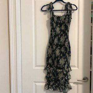 Green floral Abercrombie and Fitch dress